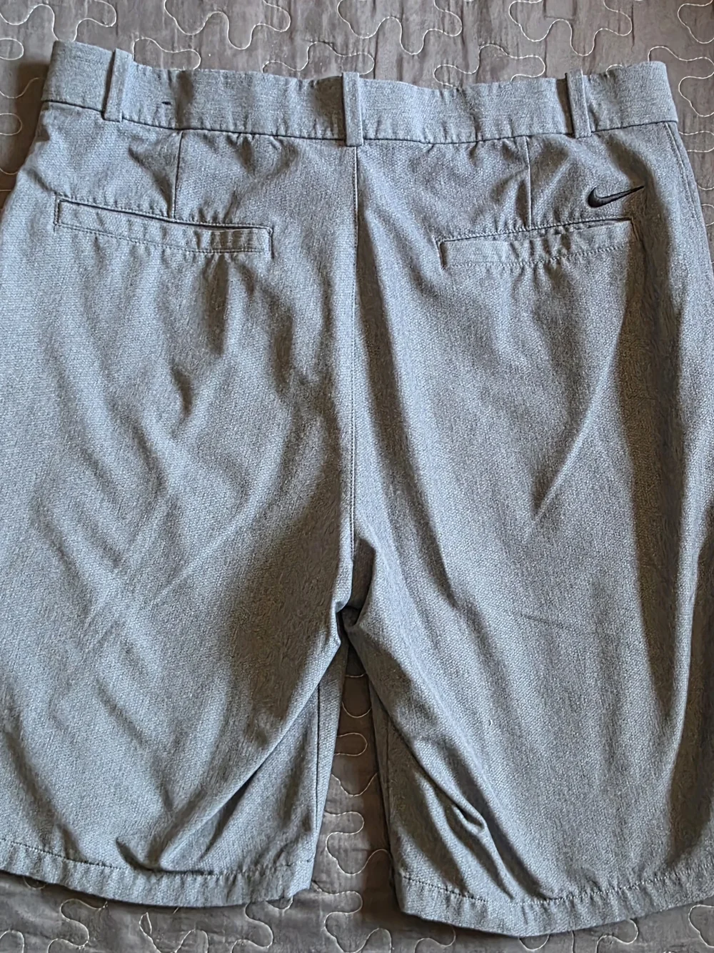 Nike Men's Light Gray Athletic Shorts with Belt Loops